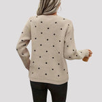 Van Elst Mode® | Gebreide trui met stippen in Khaki - Finn Jules