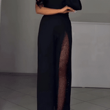 Ines™ | Moderne jumpsuit met wijde pijpen in Zwart - Finn Jules