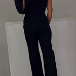Ines™ | Moderne jumpsuit met wijde pijpen in Zwart - Finn Jules