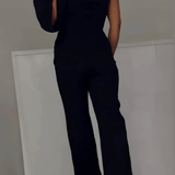 Ines™ | Moderne jumpsuit met wijde pijpen in Zwart - Finn Jules
