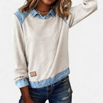 Van Delft Mode ® | Trendy Lange Mouwen Damestrui in Beige - Finn Jules
