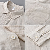 Tropicana 100% Linen Shirt in Beige - Finn Jules