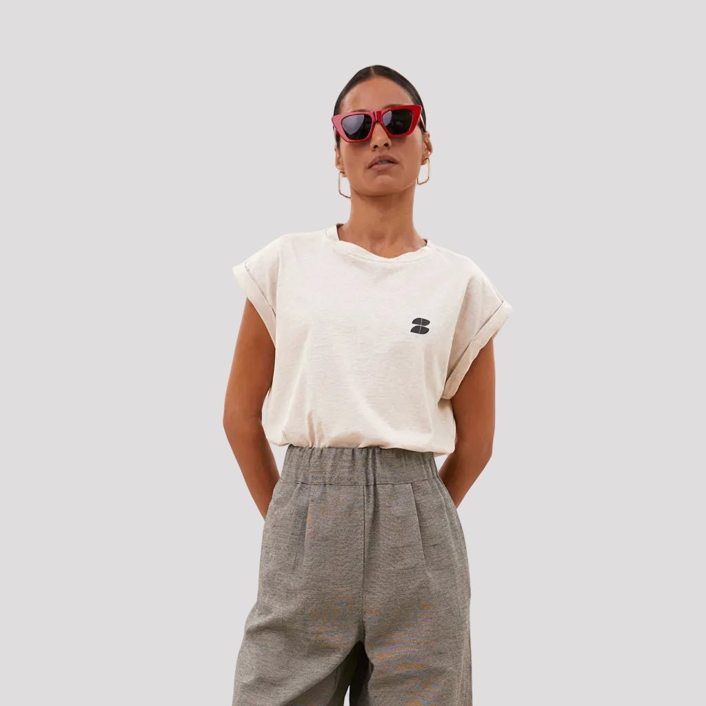 Tobi dictionary top in Crème - Finn Jules