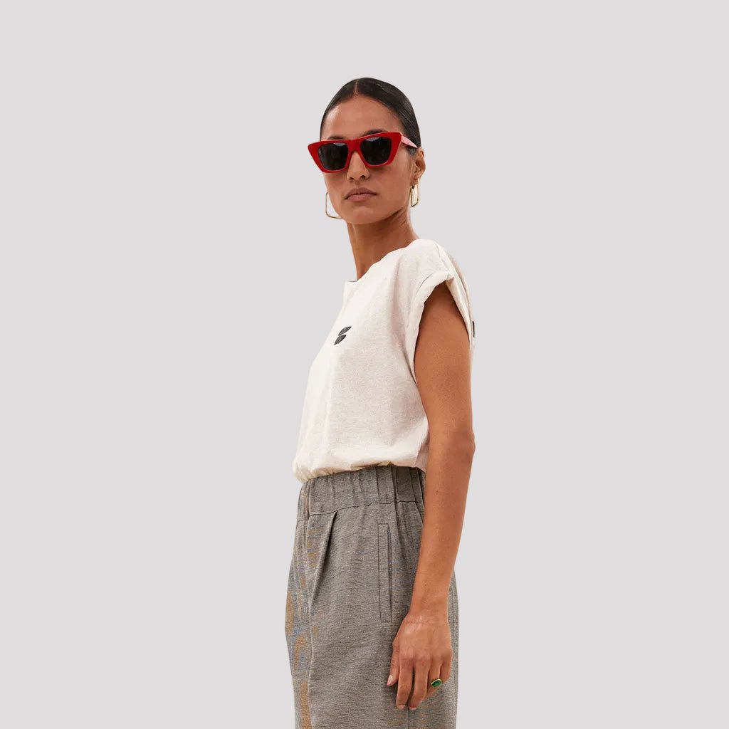 Tobi dictionary top in Crème - Finn Jules