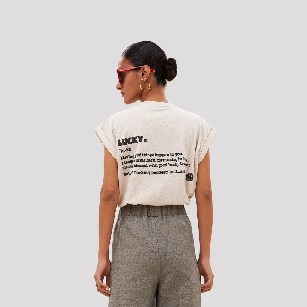 Tobi dictionary top in Crème - Finn Jules