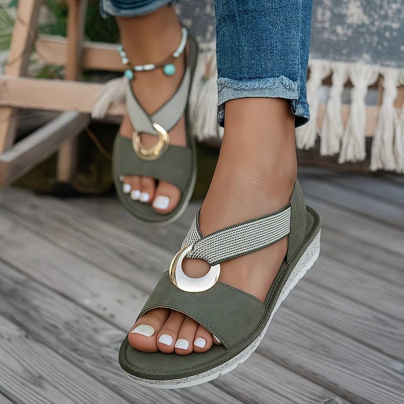 Anneau Côtier Sandal in Beige - Finn Jules
