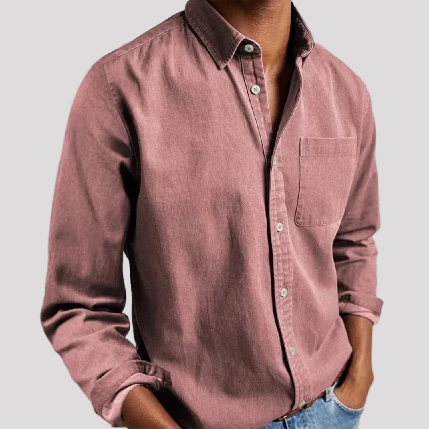 Van Elst Mode® | Comfortabel heren overhemd in Roze - Finn Jules