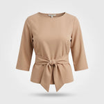 Daria™ | Stijlvolle Strik Taille Top (1+1 Gratis) in Khaki - Finn Jules