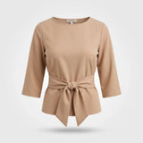 Daria™ | Stijlvolle Strik Taille Top (1+1 Gratis) in Khaki - Finn Jules