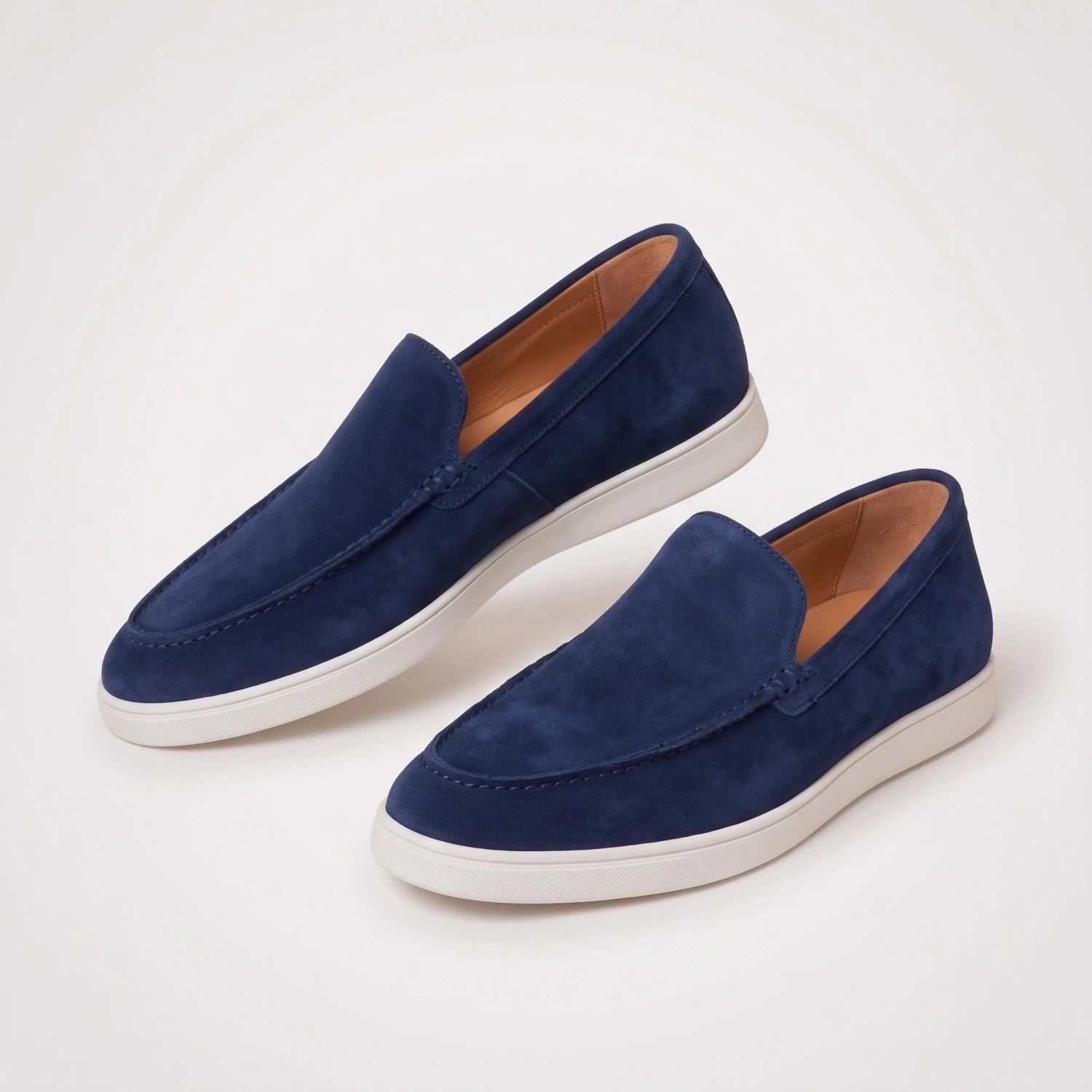 Elegant Suede Loafers in Marineblauw - Finn Jules