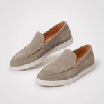 Elegant Suede Loafers in Khaki - Finn Jules