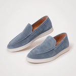 Elegant Suede Loafers in Lichtblauw - Finn Jules