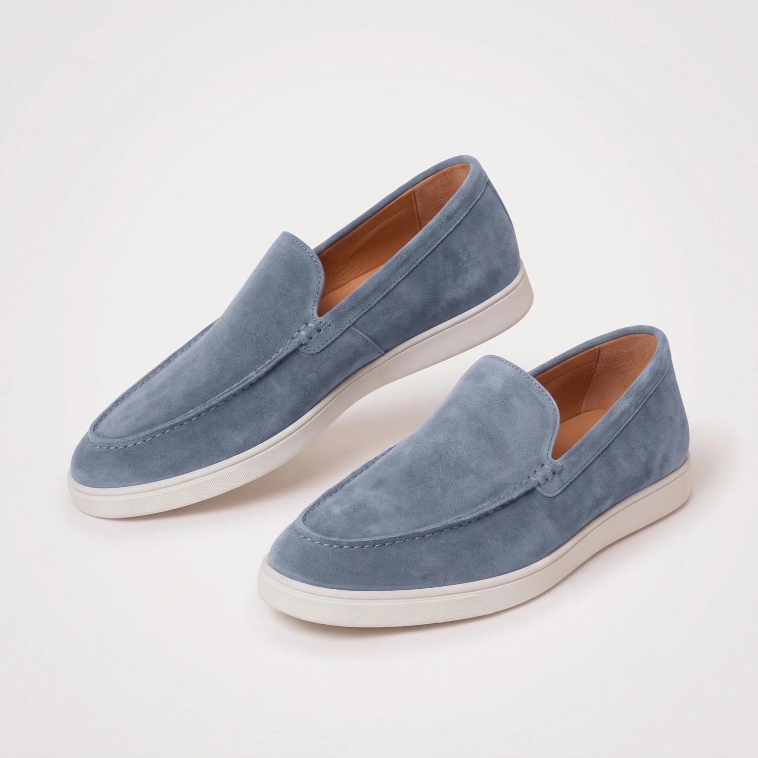Elegant Suede Loafers in Lichtblauw - Finn Jules
