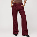 Duna™ | Moderne Losse Broek in Wijnrood - Finn Jules