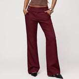 Duna™ | Moderne Losse Broek in Wijnrood - Finn Jules