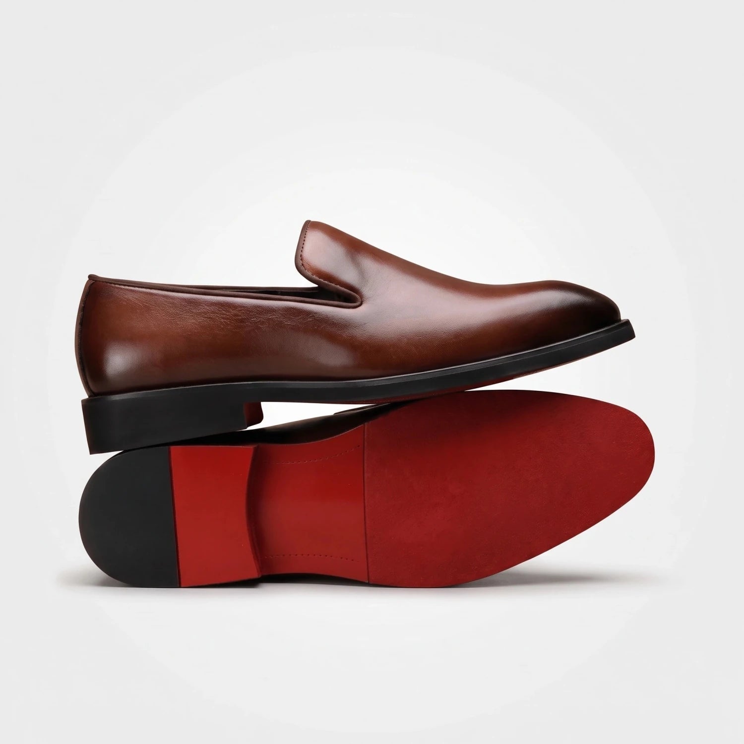 Alessandro Red-Sole Loafer in Donkerbruin - Finn Jules