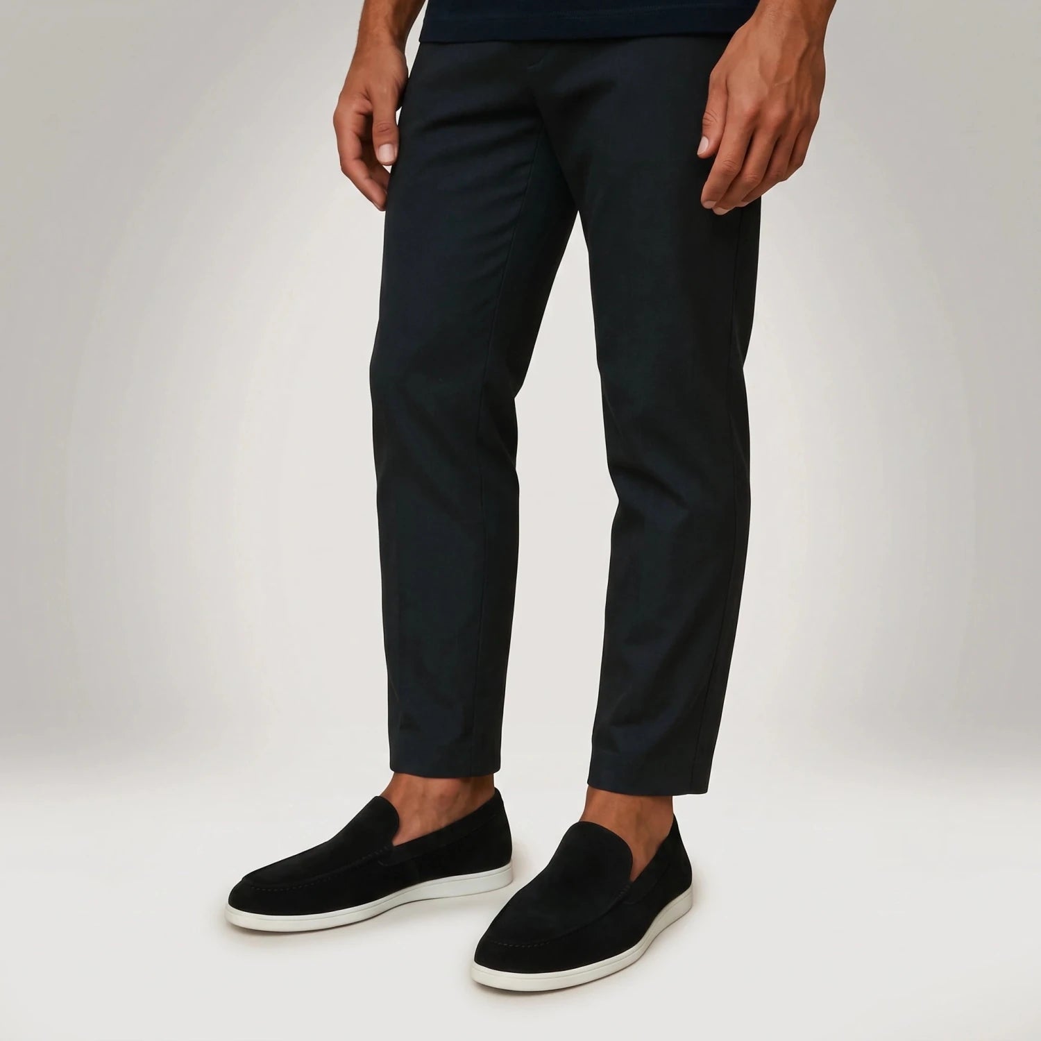 Elegant Suede Loafers in Zwart - Finn Jules