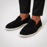 Elegant Suede Loafers in Zwart - Finn Jules