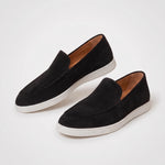 Elegant Suede Loafers in Zwart - Finn Jules