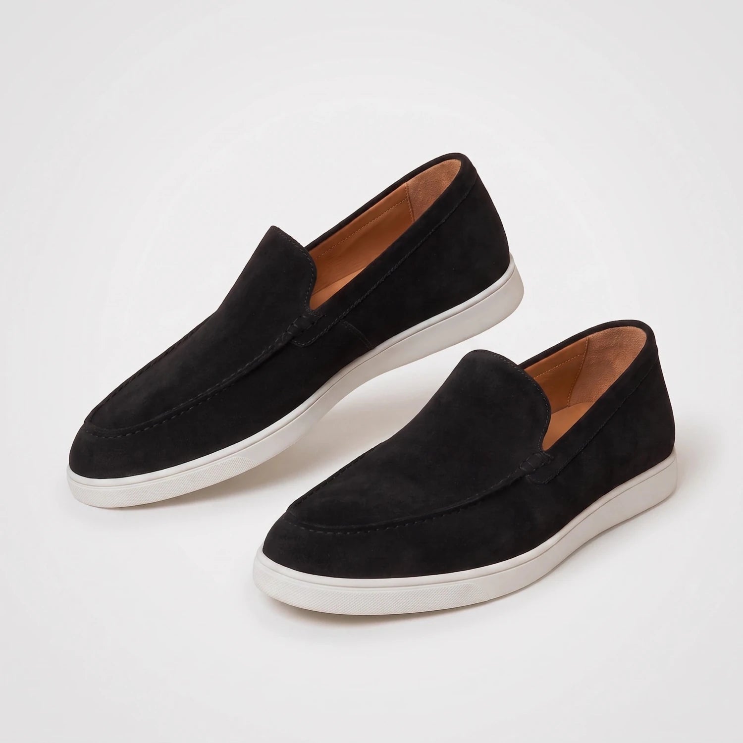 Elegant Suede Loafers in Zwart - Finn Jules