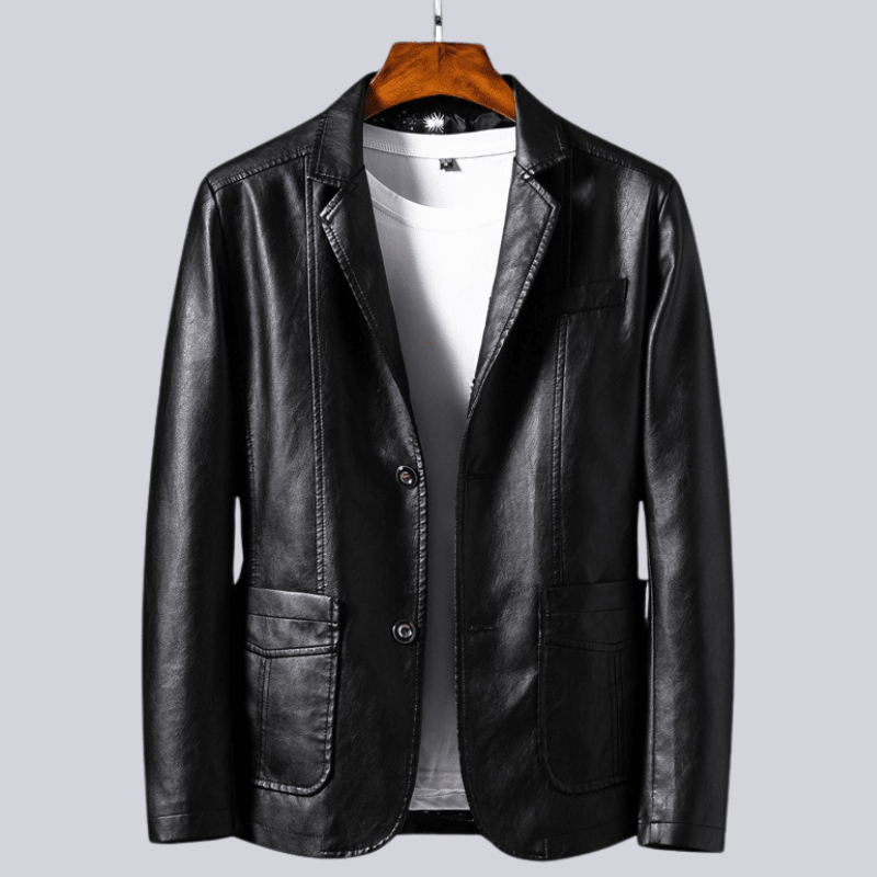 Nightfall - Leather Jacket in Black - Finn Jules