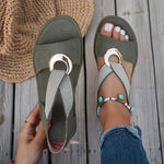 Anneau Côtier Sandal in Groen - Finn Jules