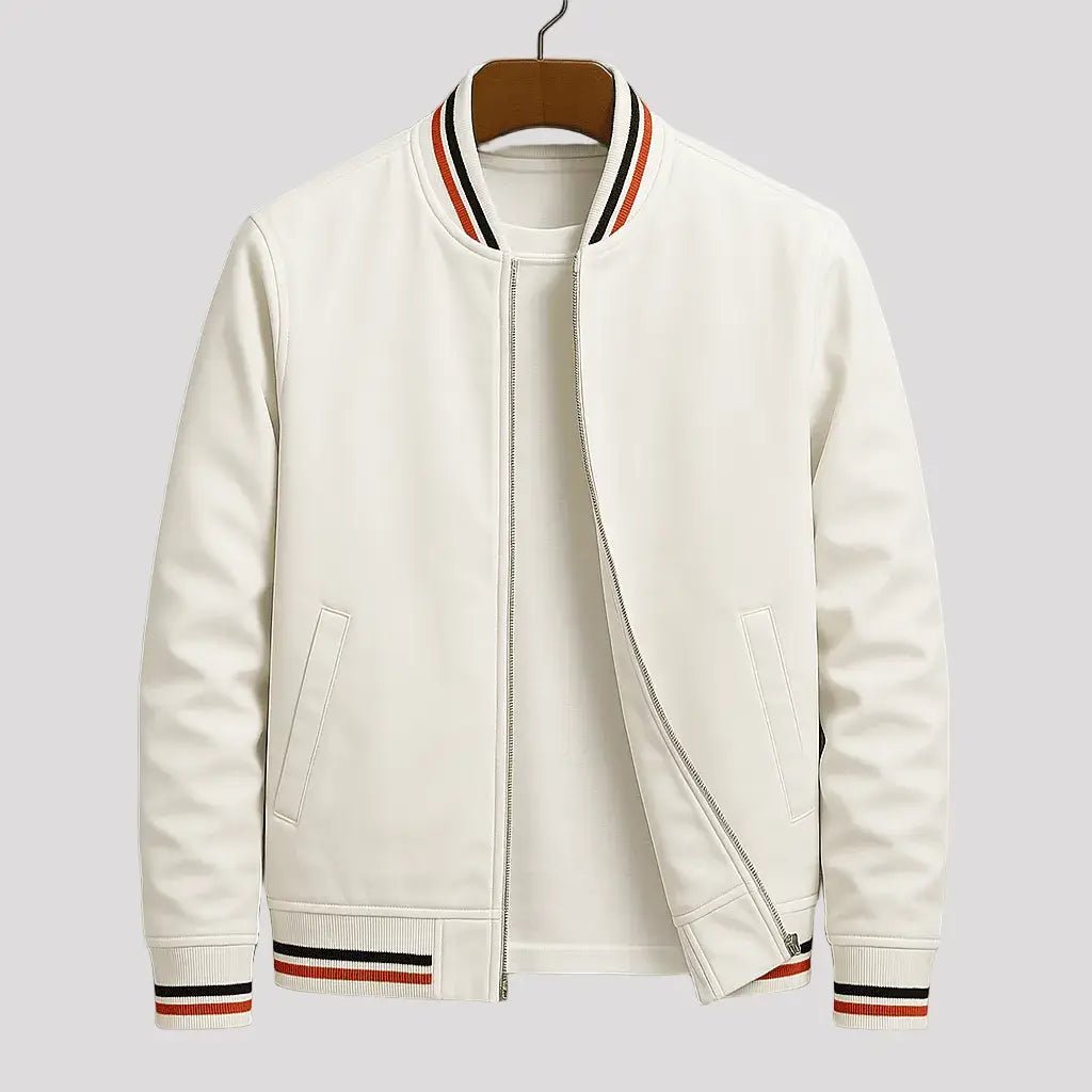 Bomberjack Heren - Sportief Casual — Lars in Wit - Finn Jules