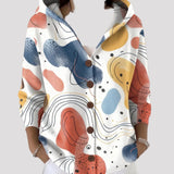 Cardigan Dames - Comfortabel Knoopvest Met Print — Liv in Donkergroen - Finn Jules