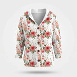 Cardigan Dames - Comfortabel Knoopvest Met Print — Liv in Donkergroen - Finn Jules