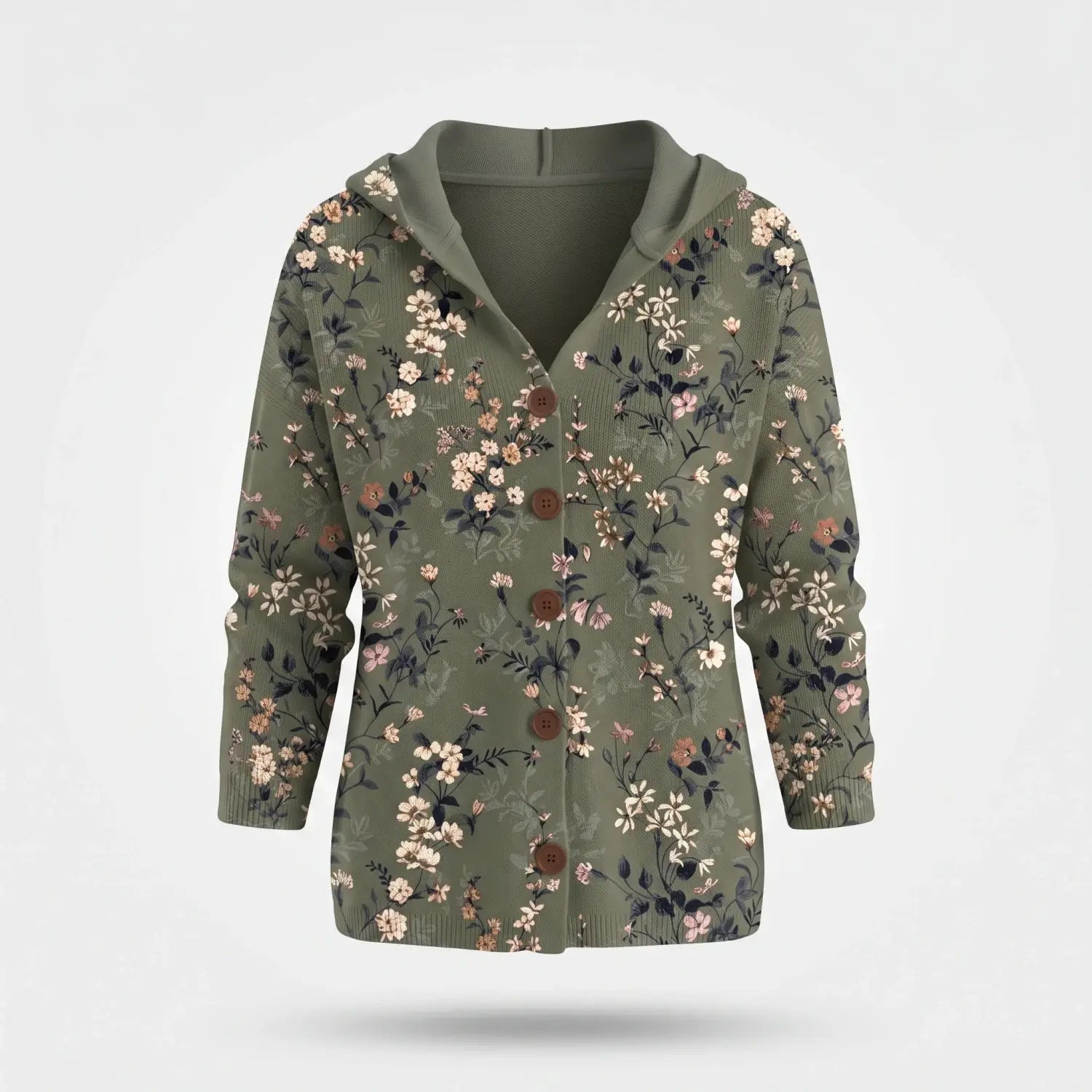 Cardigan Dames - Comfortabel Knoopvest Met Print — Liv in Lichtgeel - Finn Jules