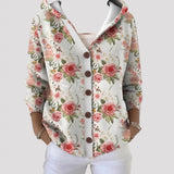 Cardigan Dames - Comfortabel Knoopvest Met Print — Liv in Poederroze - Finn Jules