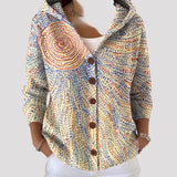 Cardigan Dames - Comfortabel Knoopvest Met Print — Liv in Poederroze - Finn Jules
