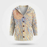 Cardigan Dames - Comfortabel Knoopvest Met Print — Liv in Poederroze - Finn Jules