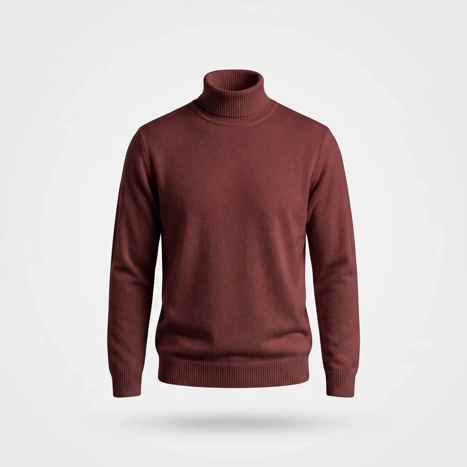 Monte Carlo Cashmere Turtleneck in Wijnrood - Finn Jules