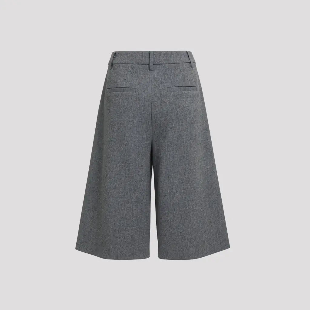 Culotte Dames - Grijze Nette Bermuda Broek — Iris in Grijs - Finn Jules