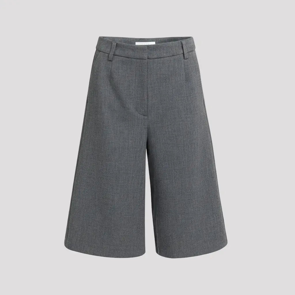 Culotte Dames - Grijze Nette Bermuda Broek — Iris in Grijs - Finn Jules