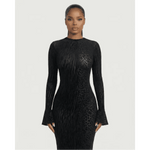 Elegant Maxi-Jurk Dames - Animalprint Fishtail — Noa in Zwart - Finn Jules