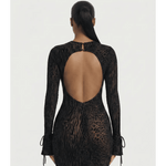 Elegant Maxi-Jurk Dames - Animalprint Fishtail — Noa in Zwart - Finn Jules
