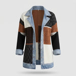 Gebreid Vest Denim Detail Flatterend — Iris in Mix - Finn Jules