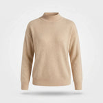 Gebreide Coltrui Dames - Elegante Warme Wintertrui - Sophie in Beige - Finn Jules