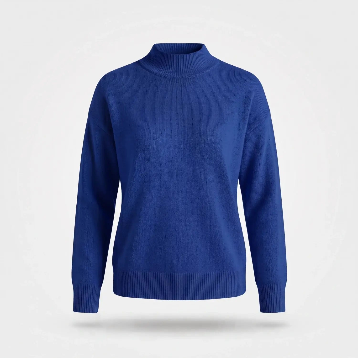 Gebreide Coltrui Dames - Elegante Warme Wintertrui - Sophie in Blauw - Finn Jules