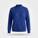 Gebreide Coltrui Dames - Elegante Warme Wintertrui - Sophie in Blauw - Finn Jules