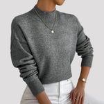 Gebreide Coltrui Dames - Elegante Warme Wintertrui - Sophie in Donkergrijs - Finn Jules