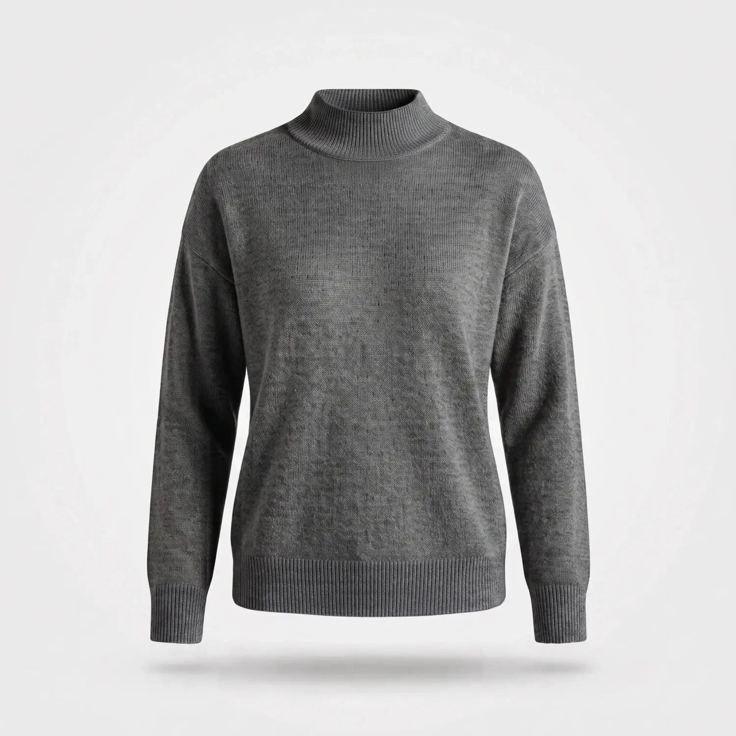 Gebreide Coltrui Dames - Elegante Warme Wintertrui - Sophie in Donkergrijs - Finn Jules