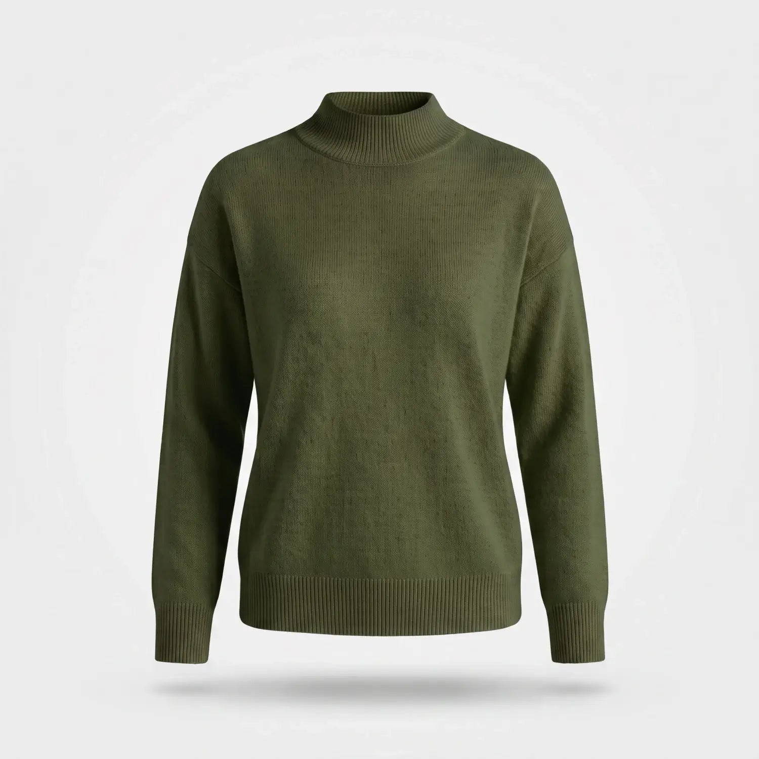 Gebreide Coltrui Dames - Elegante Warme Wintertrui - Sophie in Groen - Finn Jules