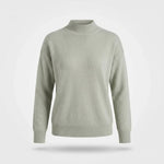 Gebreide Coltrui Dames - Elegante Warme Wintertrui - Sophie in Lichtgroen - Finn Jules