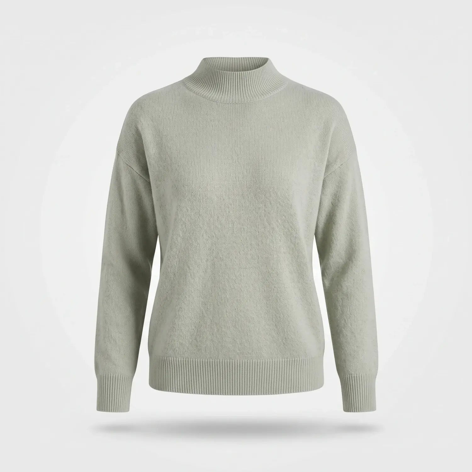 Gebreide Coltrui Dames - Elegante Warme Wintertrui - Sophie in Lichtgroen - Finn Jules