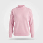 Gebreide Coltrui Dames - Elegante Warme Wintertrui - Sophie in Lichtroze - Finn Jules