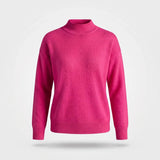 Gebreide Coltrui Dames - Elegante Warme Wintertrui - Sophie in Roze - Finn Jules
