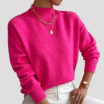 Gebreide Coltrui Dames - Elegante Warme Wintertrui - Sophie in Roze - Finn Jules